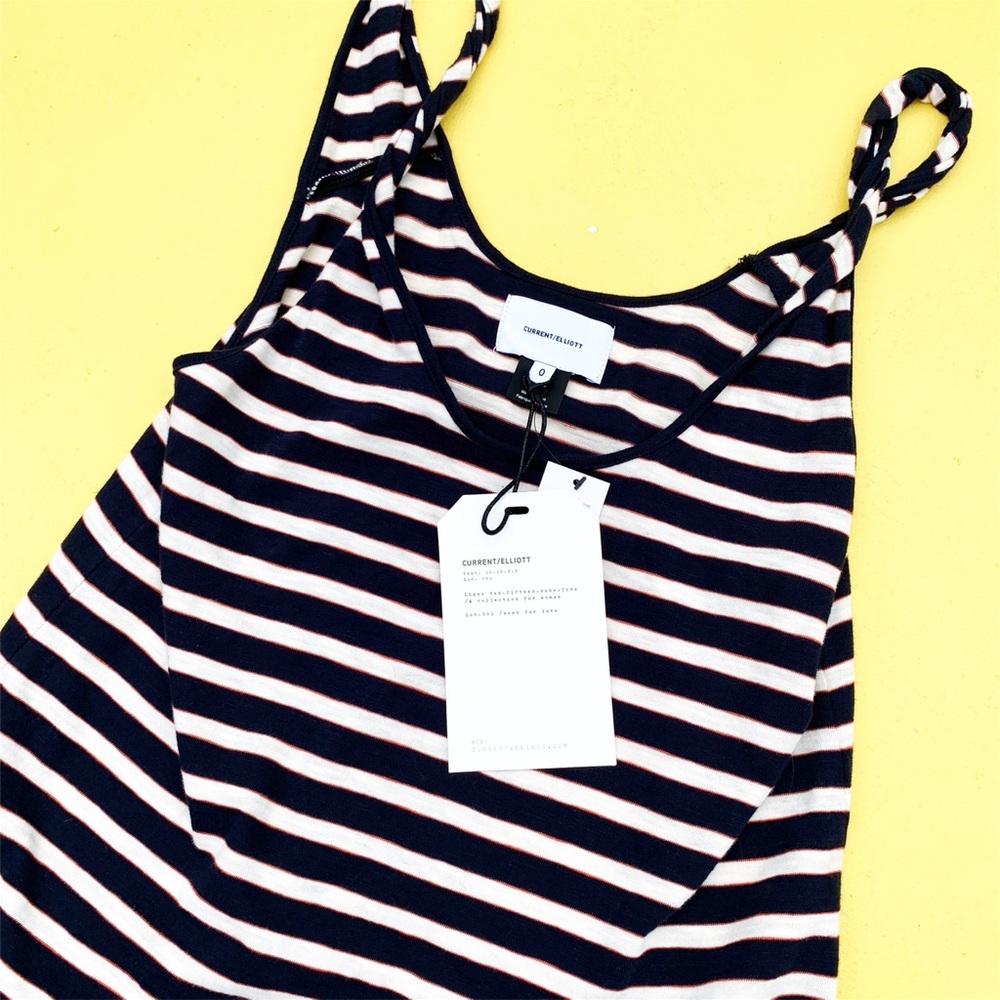 CURRENT/ELLIOTT the twisted stripe tank 0 top NWT sleeveless shirt casual new